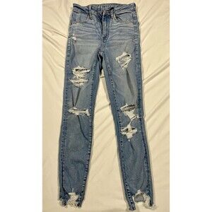 American Eagle Jeans Next Level Stretch Women's Size 2 Super High Rise Jegging